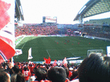 試合前アップ風景