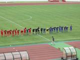 試合開始前に整列
