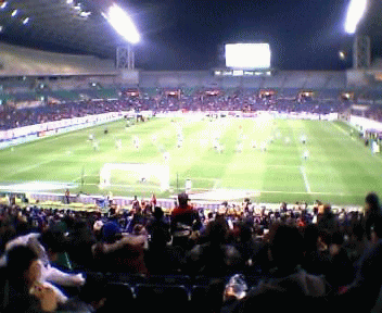 試合前のアップ風景